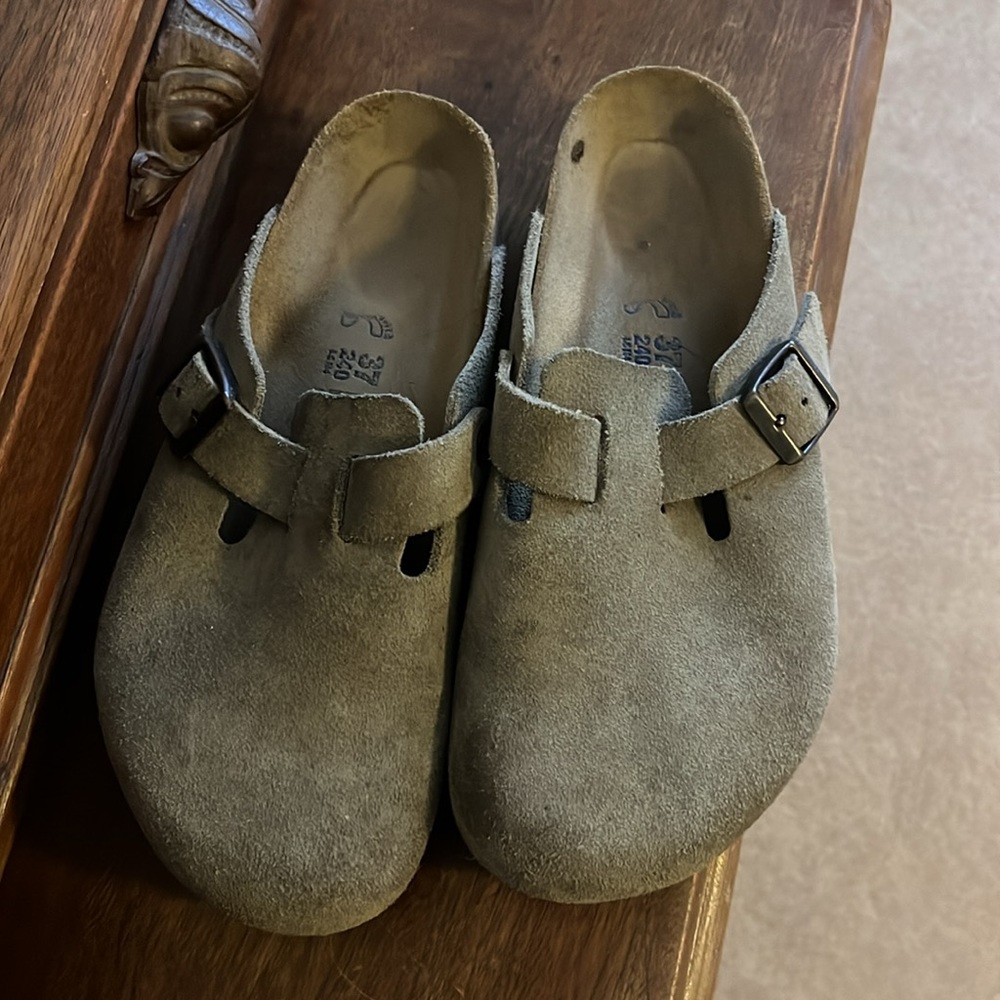 Birkenstock Boston suede clog Taupe, size 37